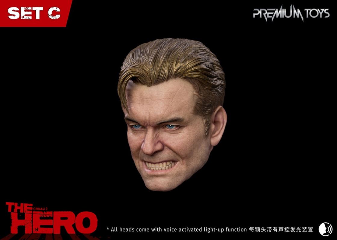 The Hero European and American expression head sculpture 1/6