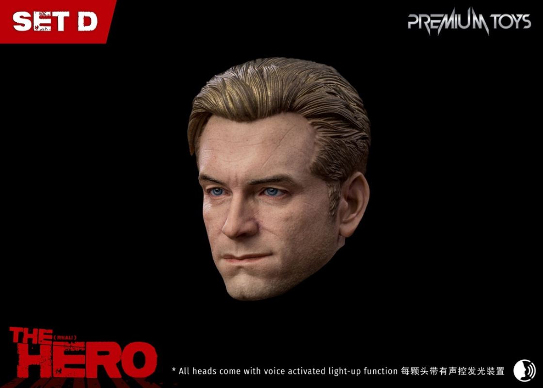 The Hero European and American expression head sculpture 1/6