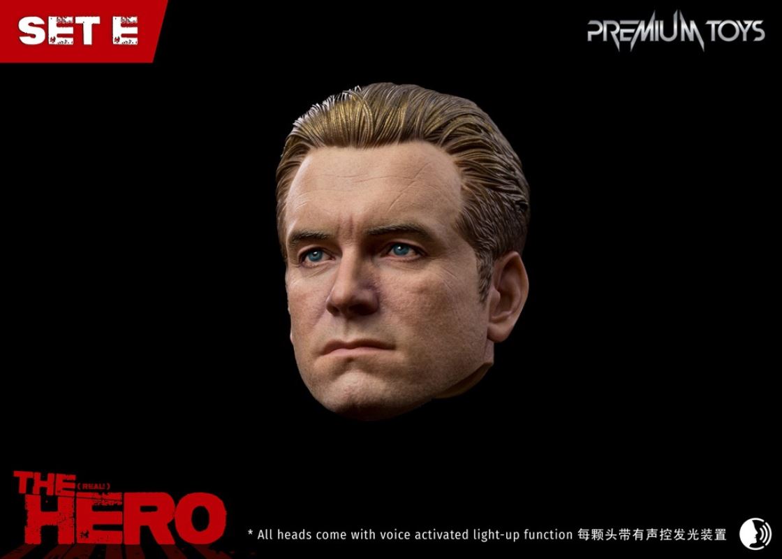 The Hero European and American expression head sculpture 1/6