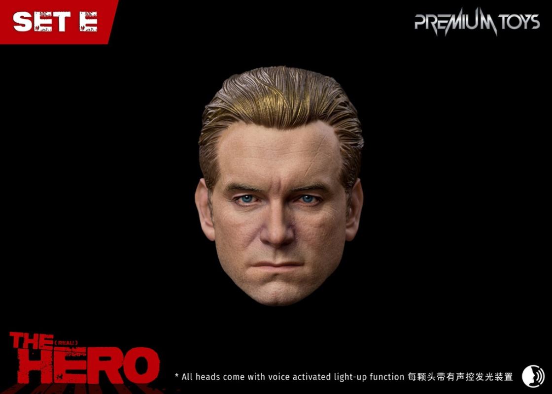 The Hero European and American expression head sculpture 1/6