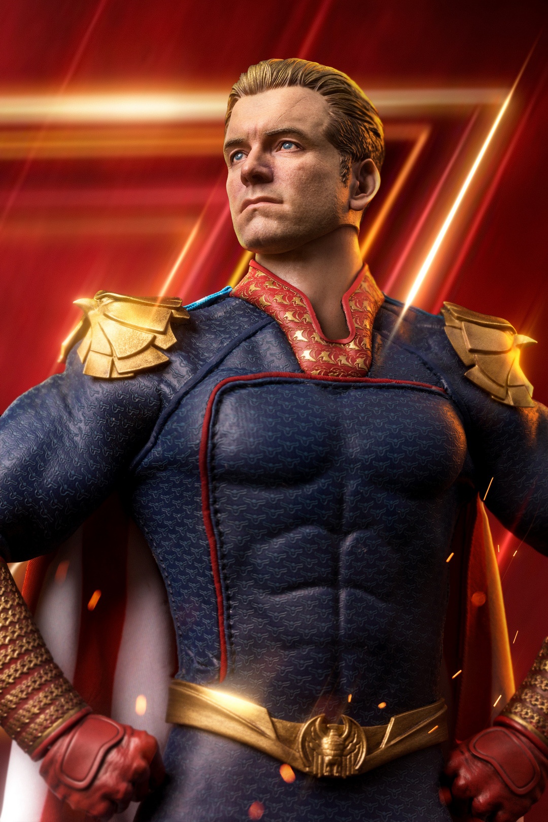 The Hero European and American expression head sculpture 1/6