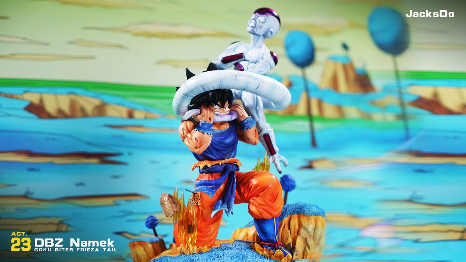 Son Goku Bite Frieza's tail - Dragon Ball 1/8