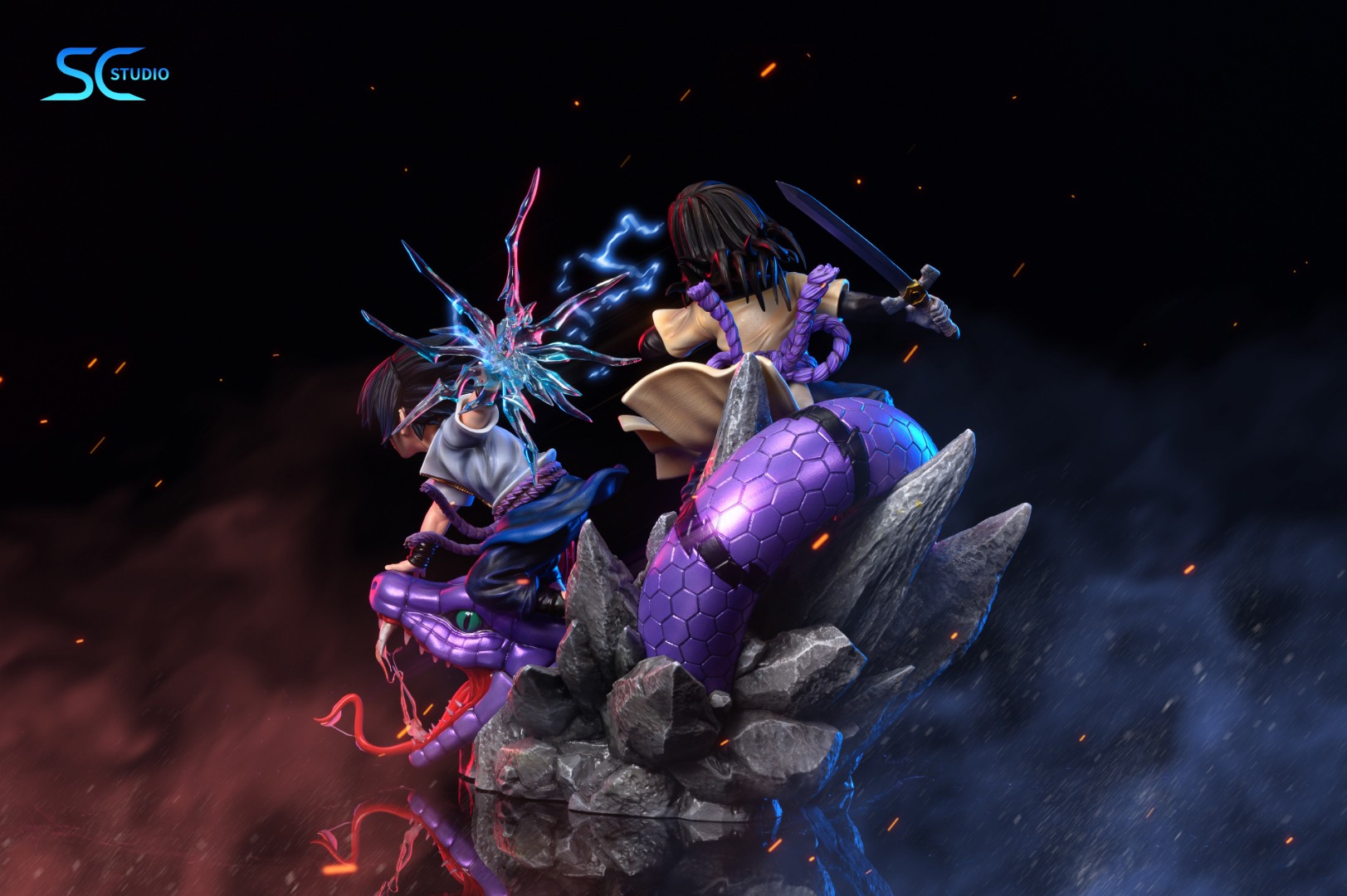 Sasuke & Orochimaru - Naruto