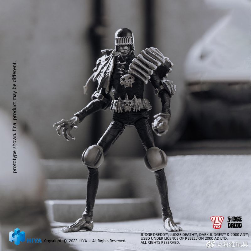 SWAT Judge Black and White Comic Color Death Judge 4 1/18