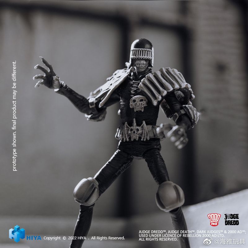 SWAT Judge Black and White Comic Color Death Judge 4 1/18