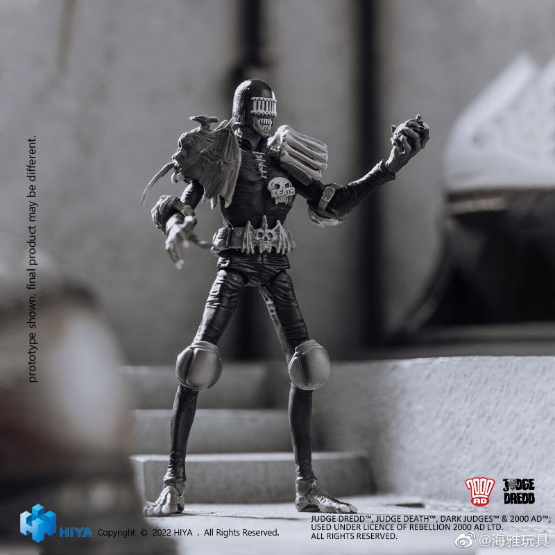SWAT Judge Black and White Comic Color Death Judge 4 1/18