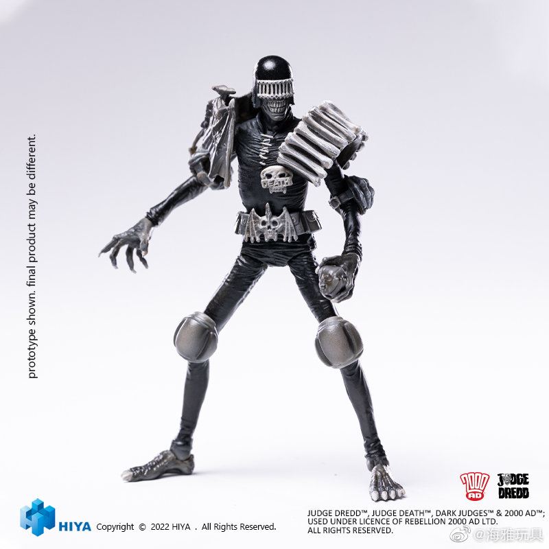 SWAT Judge Black and White Comic Color Death Judge 4 1/18