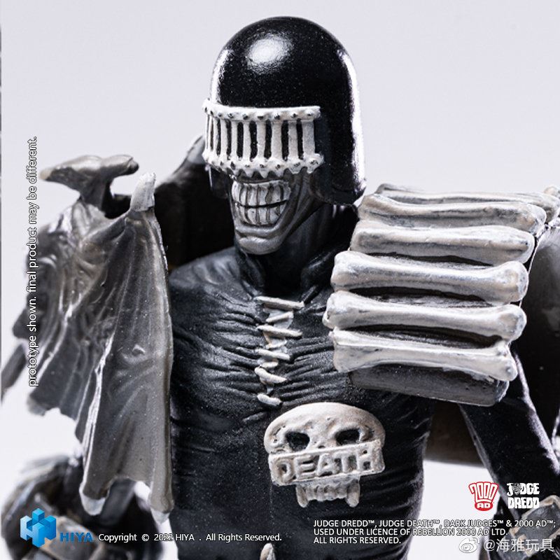 SWAT Judge Black and White Comic Color Death Judge 4 1/18