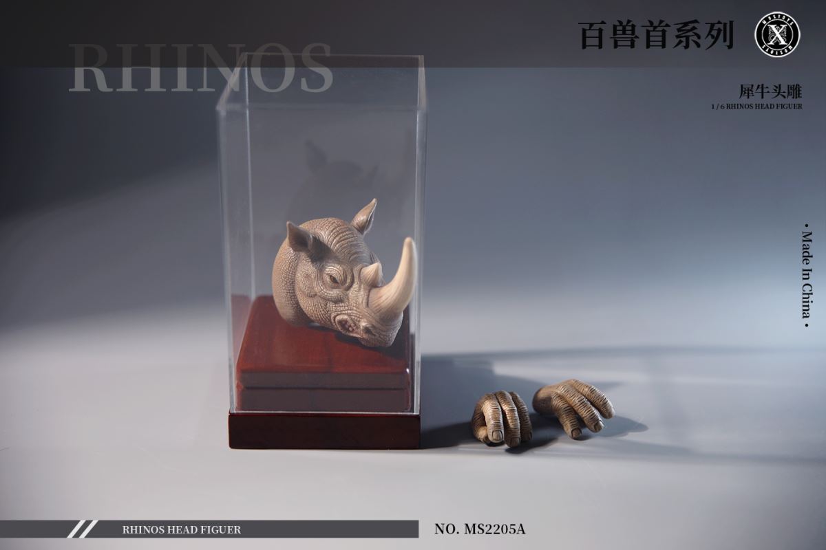 Beast Head Sculpture Series Thirteenth - Rhino Head Sculpture MS2205 1/6