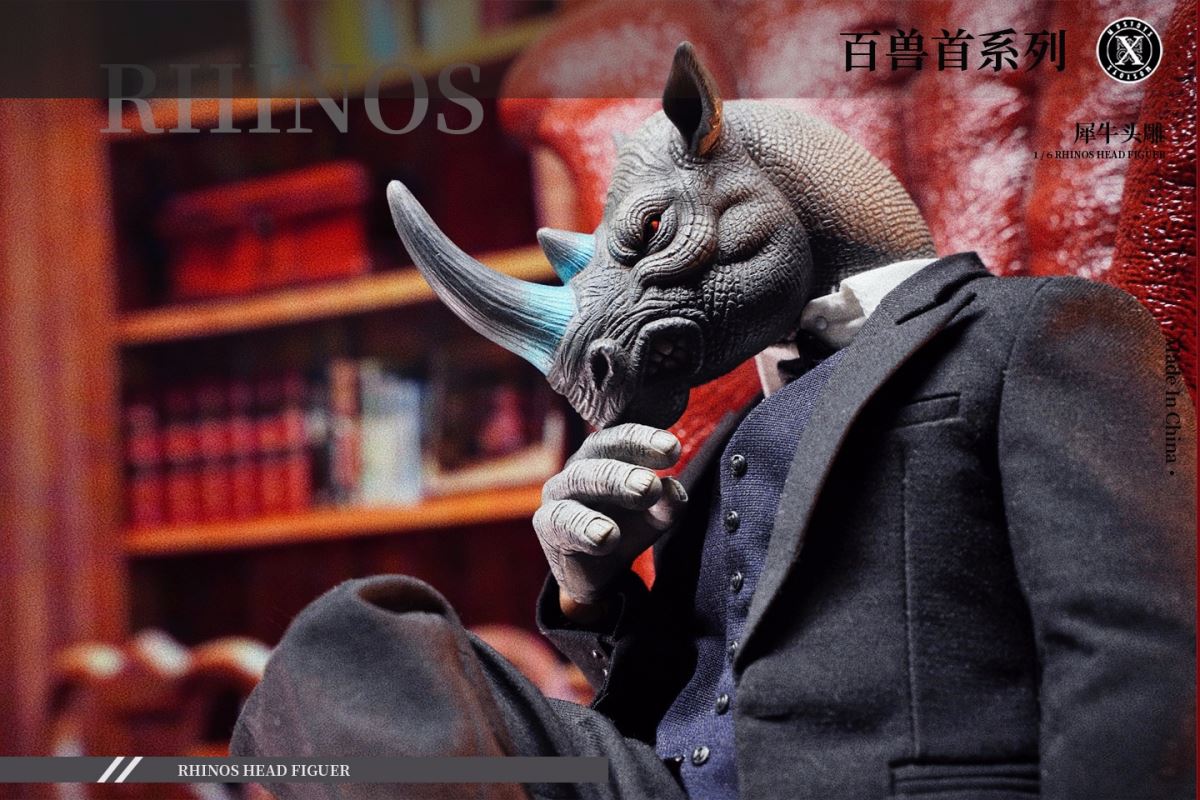 Beast Head Sculpture Series Thirteenth - Rhino Head Sculpture MS2205 1/6