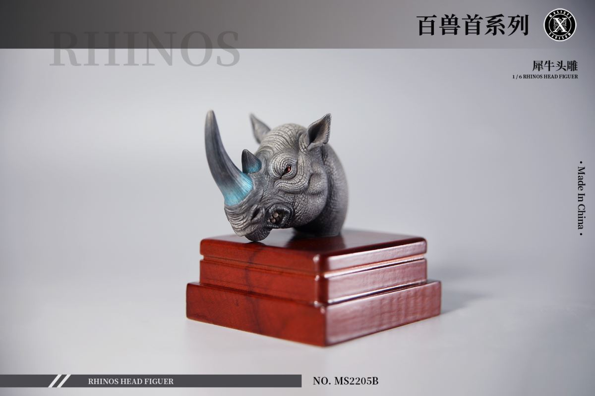 Beast Head Sculpture Series Thirteenth - Rhino Head Sculpture MS2205 1/6