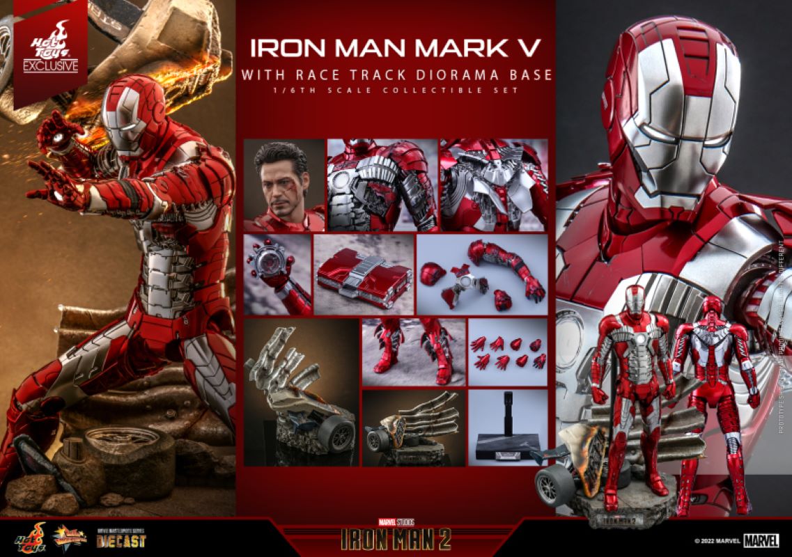 Iron Man Mark V & Race Track Diorama Base 1/6
