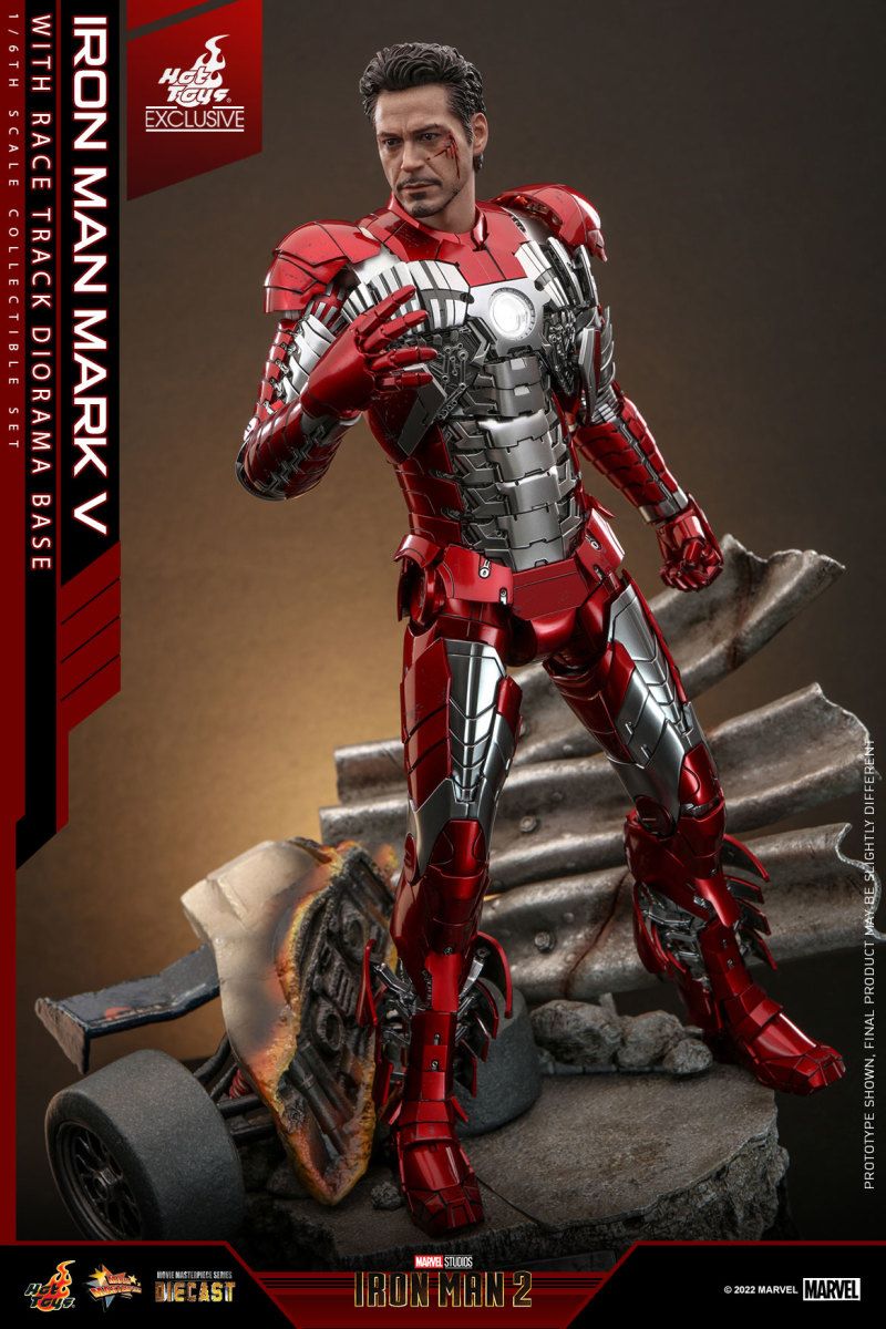 Iron Man Mark V & Race Track Diorama Base 1/6