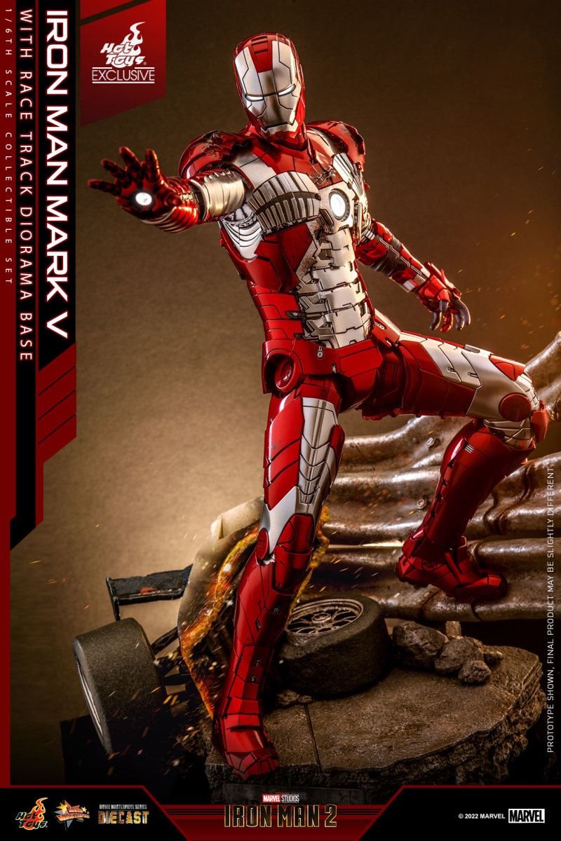 Iron Man Mark V & Race Track Diorama Base 1/6