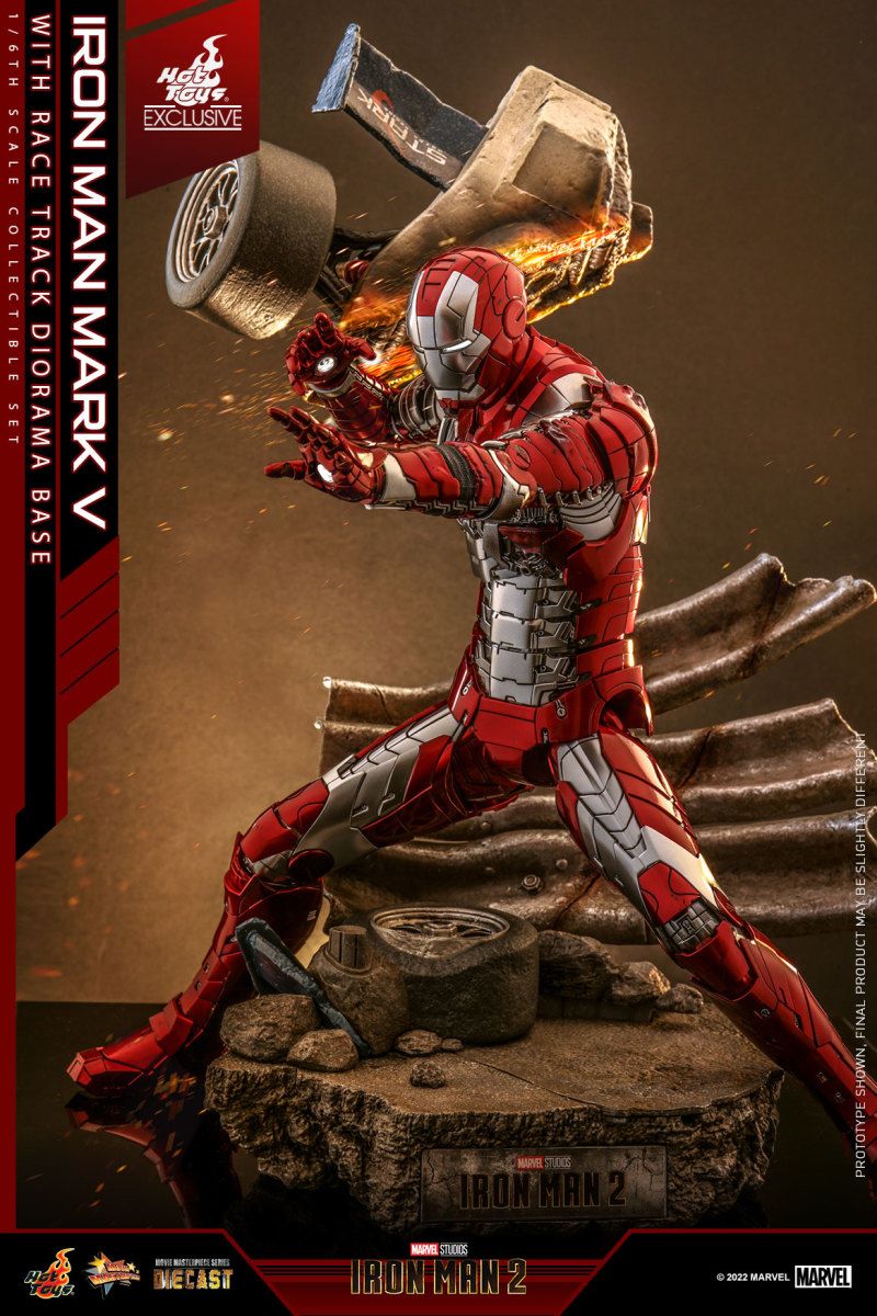Iron Man Mark V & Race Track Diorama Base 1/6