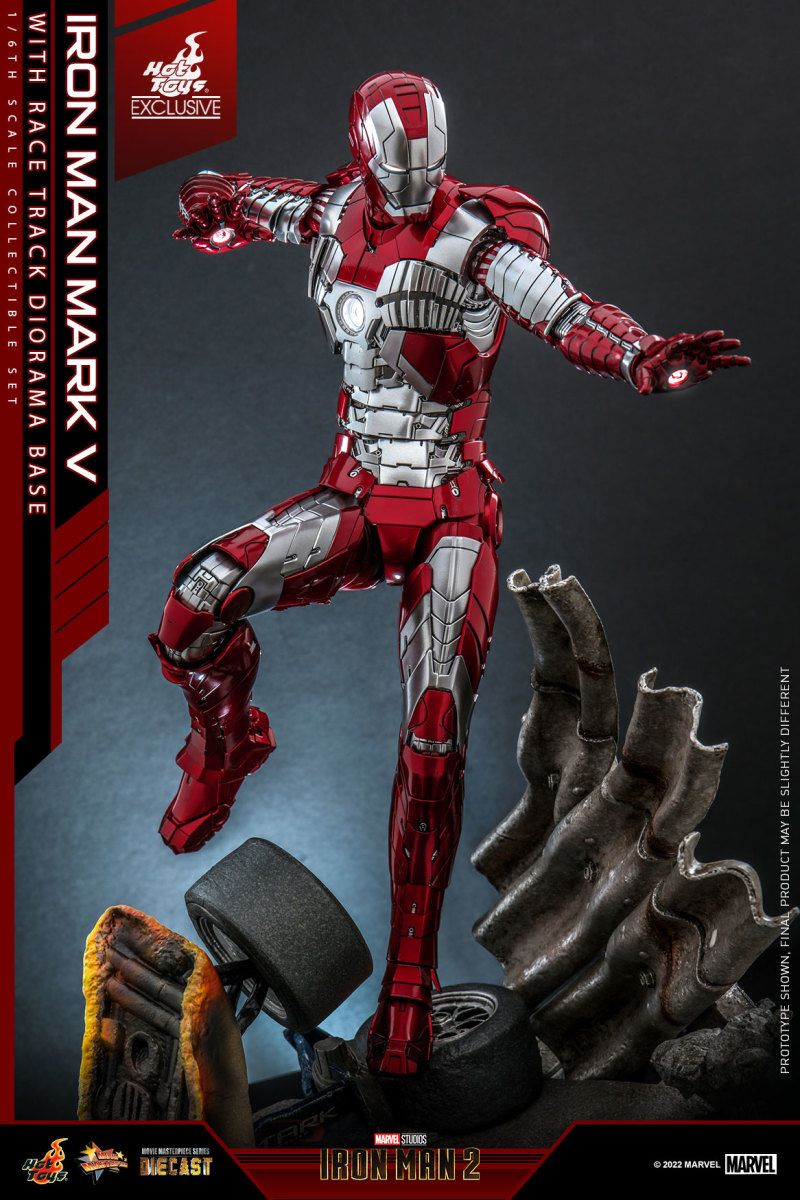 Iron Man Mark V & Race Track Diorama Base 1/6