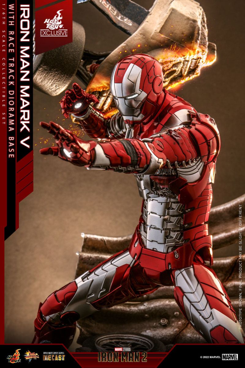 Iron Man Mark V & Race Track Diorama Base 1/6