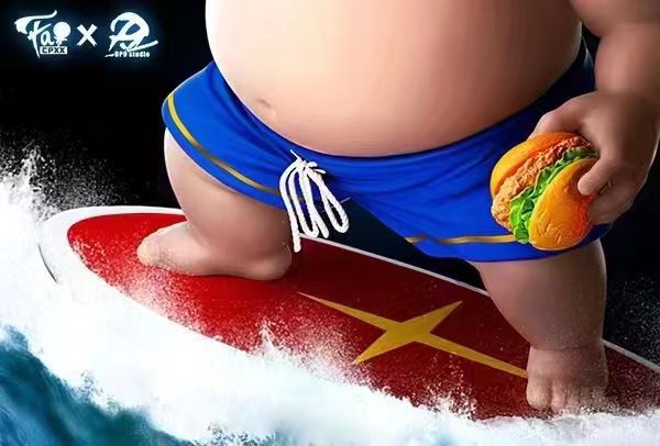 Fatty Gundam Surfing