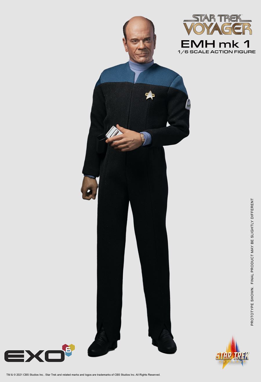 EXO-6 Hyper Realistic Action Figure 1/6 Star Trek: Voyager EMH Mark.I Doctor