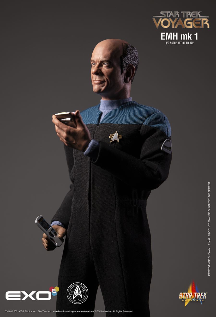 EXO-6 Hyper Realistic Action Figure 1/6 Star Trek: Voyager EMH Mark.I Doctor
