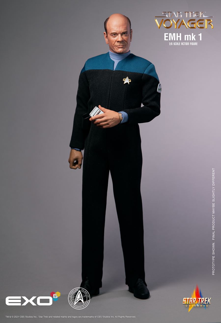 EXO-6 Hyper Realistic Action Figure 1/6 Star Trek: Voyager EMH Mark.I Doctor