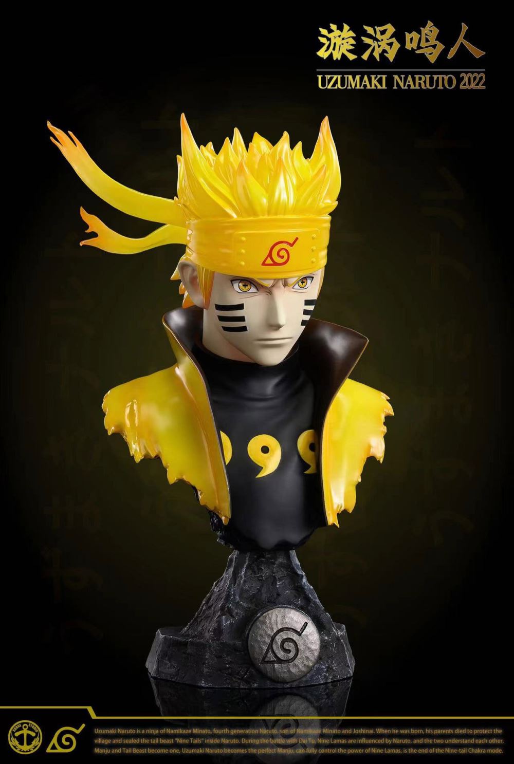 Minato Namikaze & Naruto Uzumaki Bust Statue - Naruto