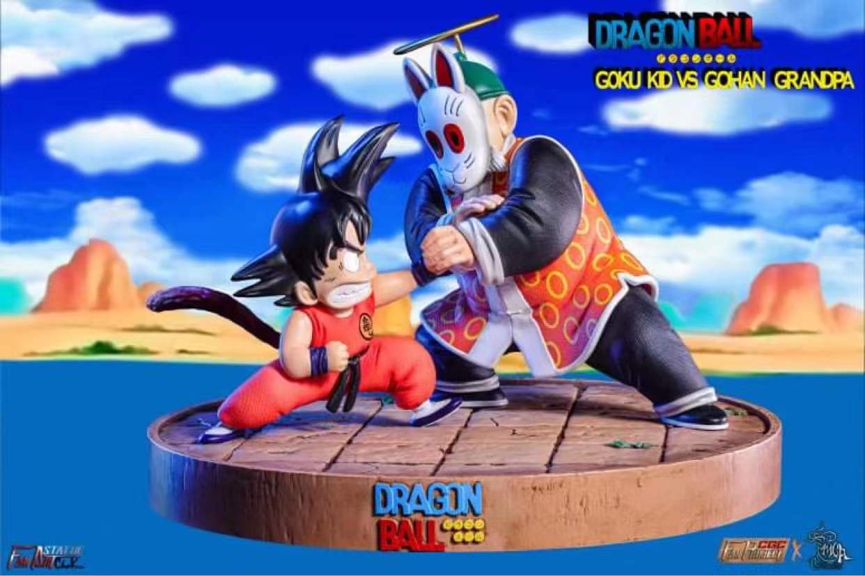Kid Goku vs Grandpa Son Gohan - Dragon Ball