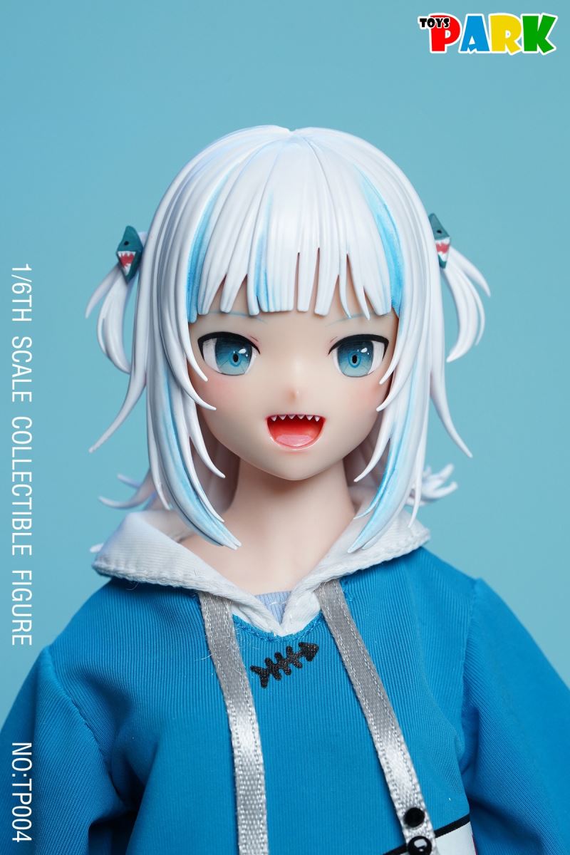 Shark Girl Head Carving Clothing Accessories Set 1/6