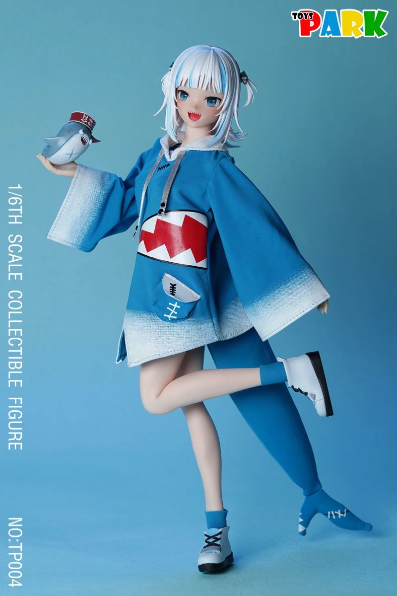 Shark Girl Head Carving Clothing Accessories Set 1/6