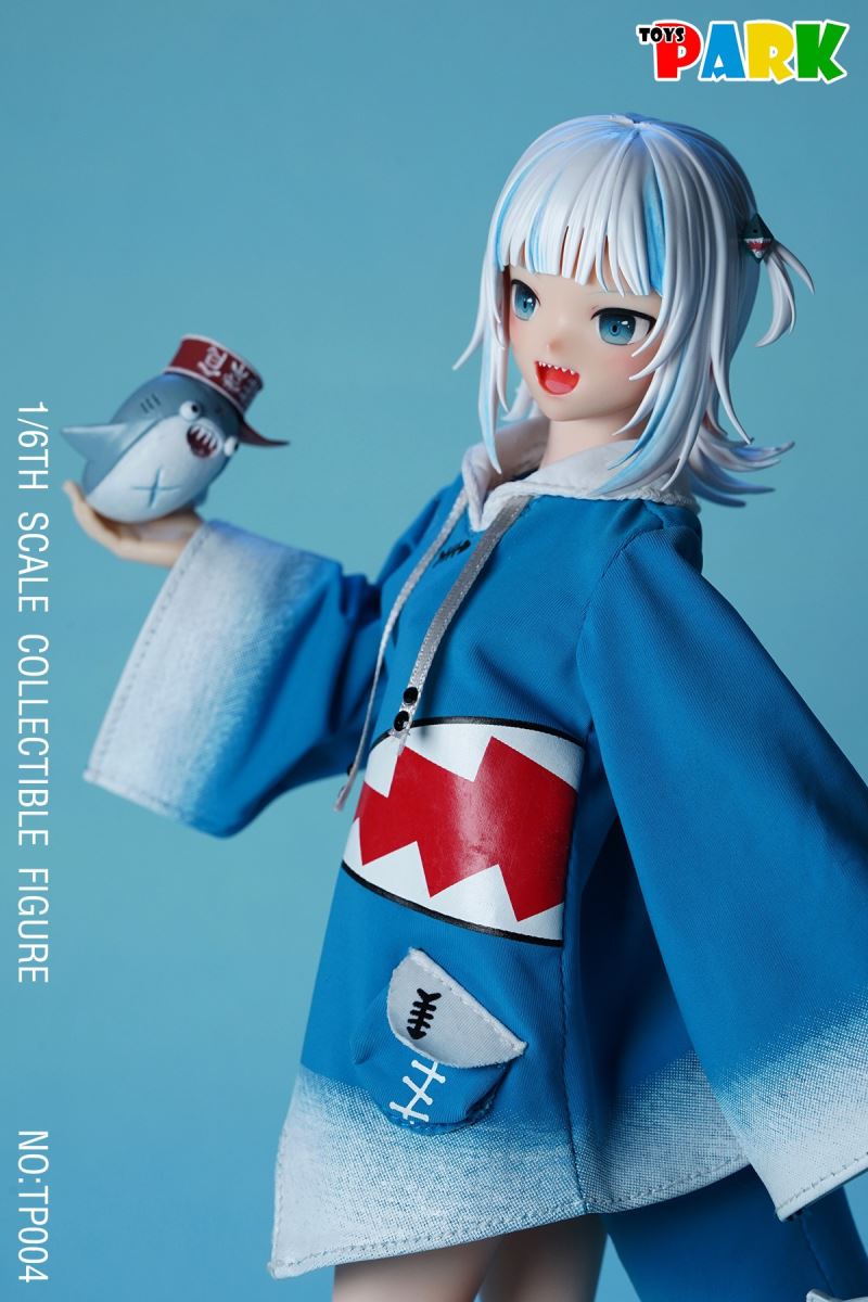 Shark Girl Head Carving Clothing Accessories Set 1/6