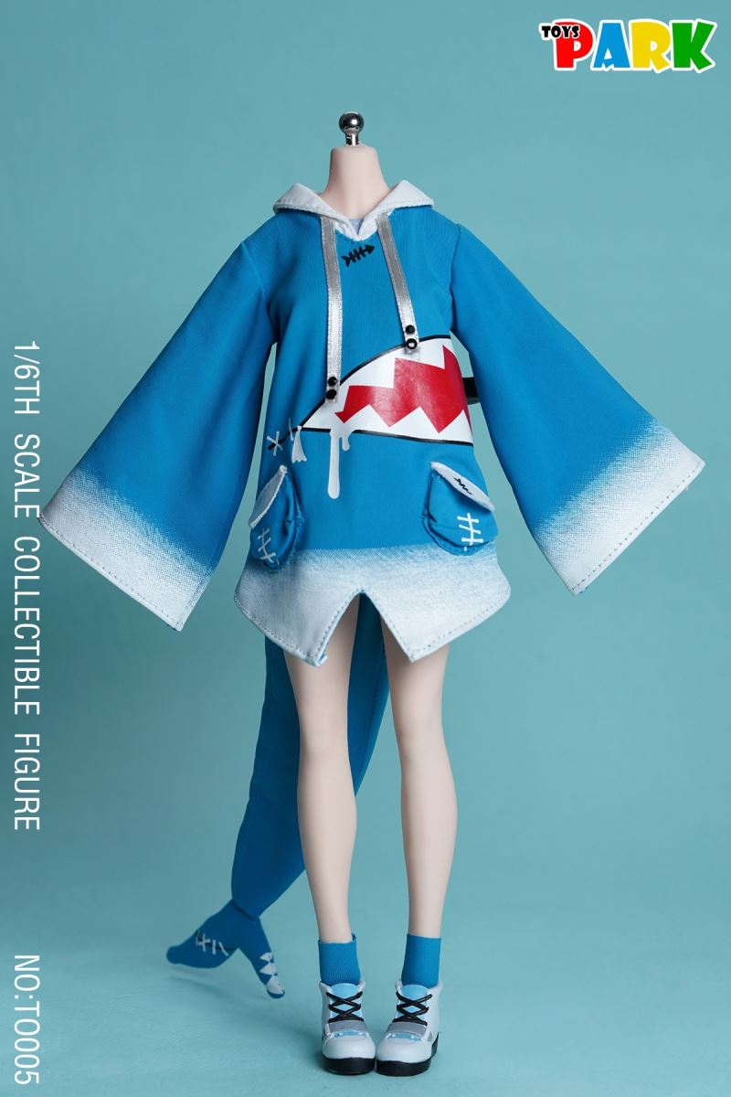 Shark Girl Head Carving Clothing Accessories Set 1/6