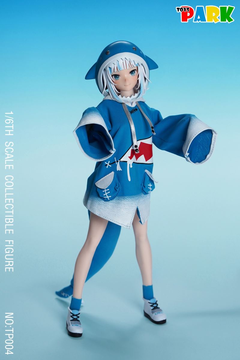 Shark Girl Head Carving Clothing Accessories Set 1/6