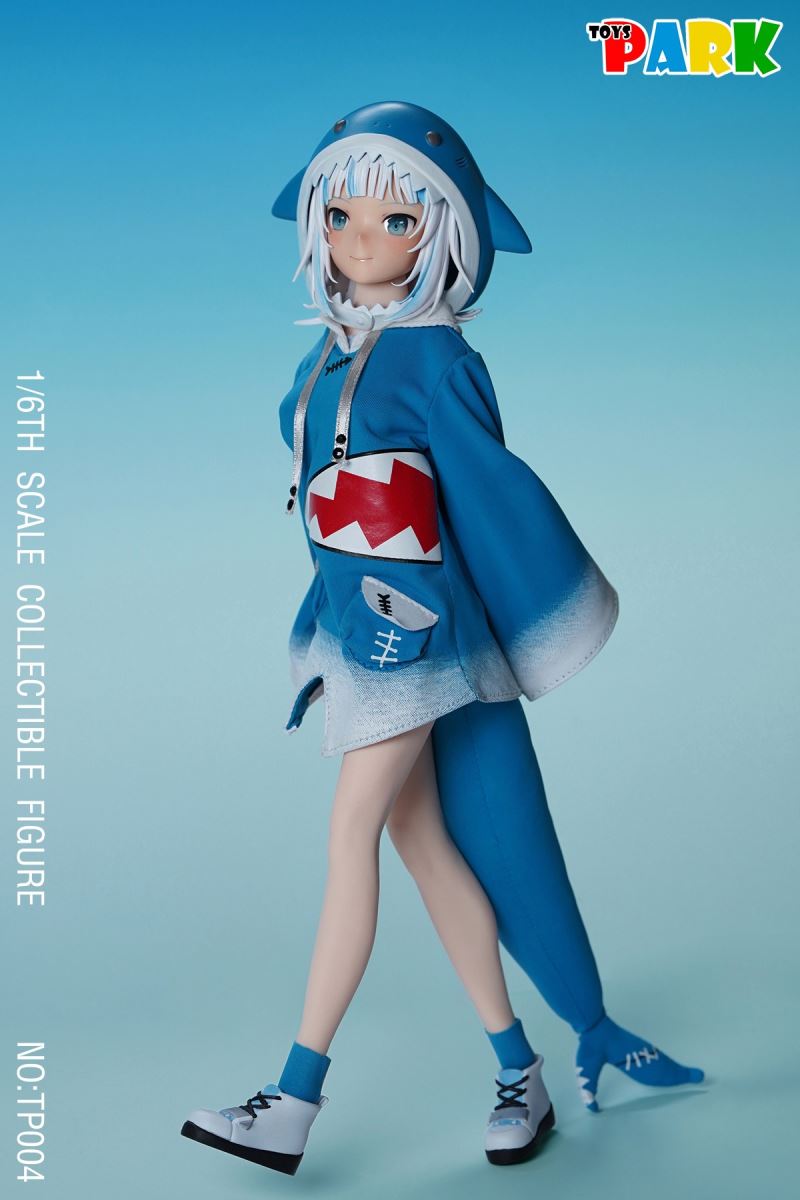 Shark Girl Head Carving Clothing Accessories Set 1/6
