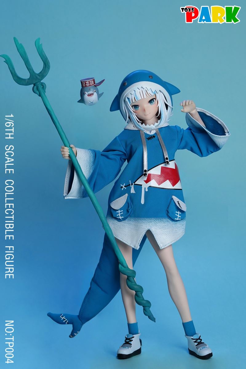 Shark Girl Head Carving Clothing Accessories Set 1/6