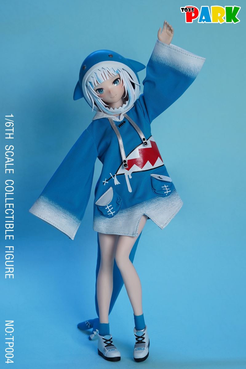 Shark Girl Head Carving Clothing Accessories Set 1/6