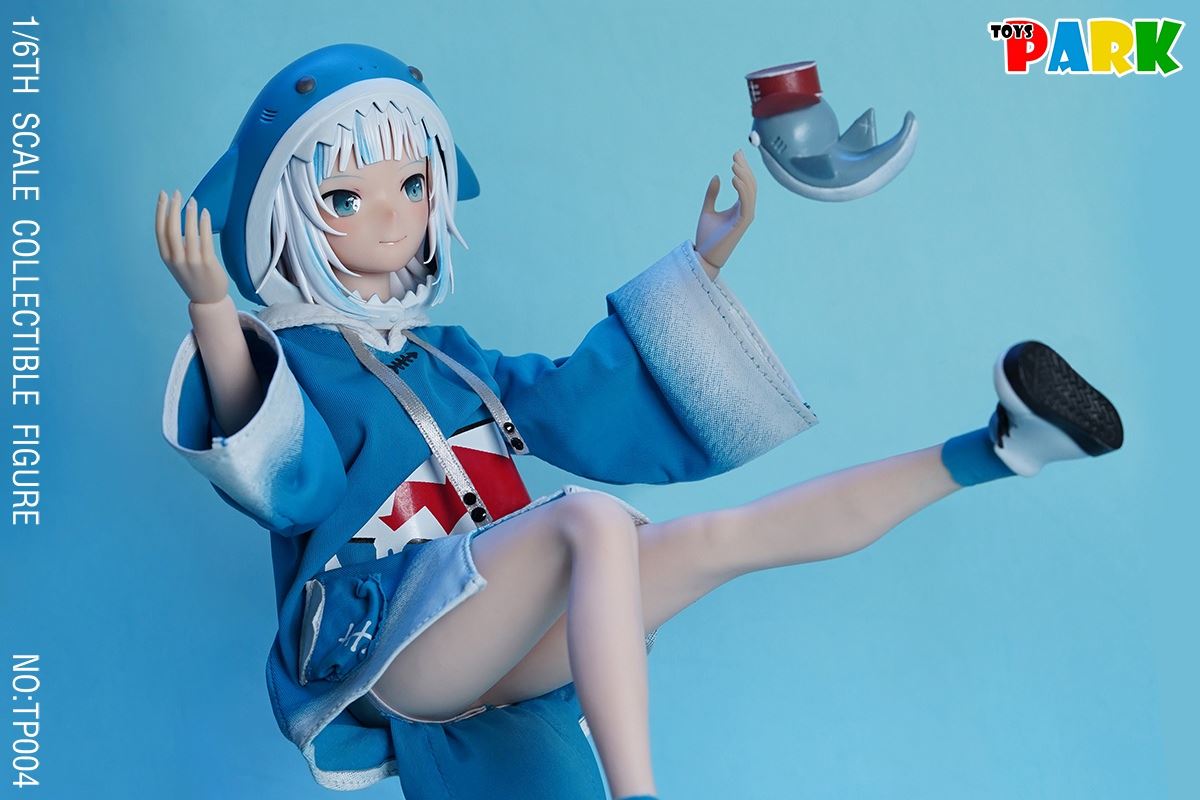 Shark Girl Head Carving Clothing Accessories Set 1/6