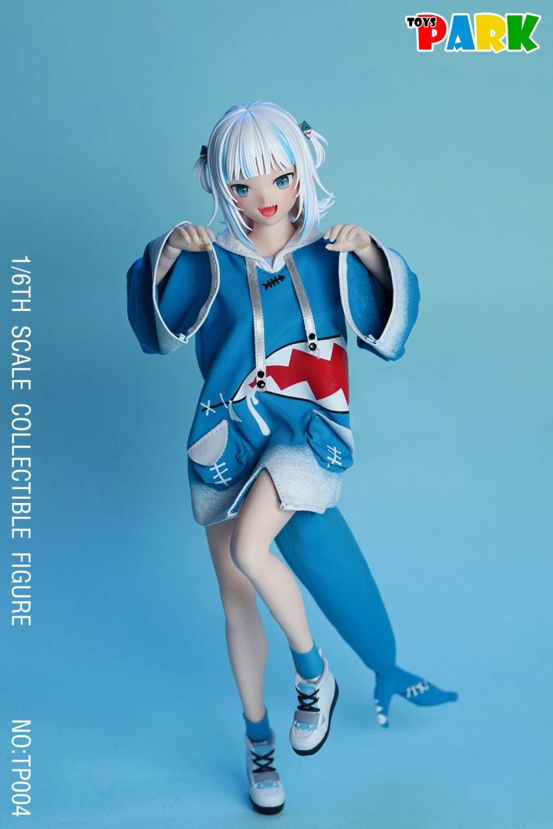 Shark Girl Head Carving Clothing Accessories Set 1/6