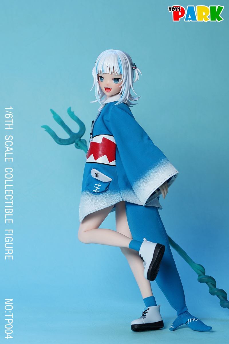 Shark Girl Head Carving Clothing Accessories Set 1/6