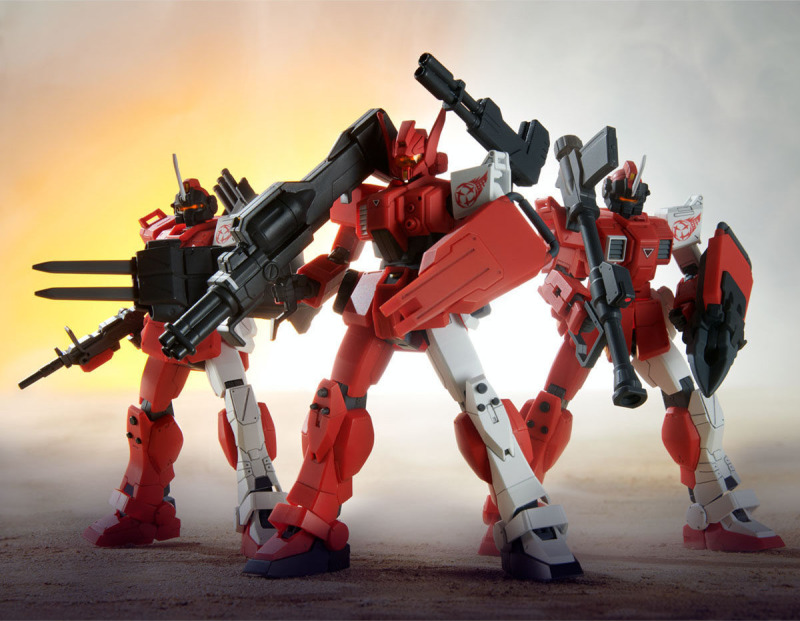 HG 1/144 Red Three Giant Team Set