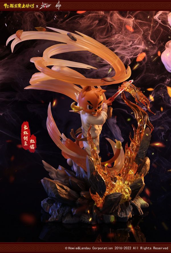 Rainbow Cat Fire Dance Whirlwind