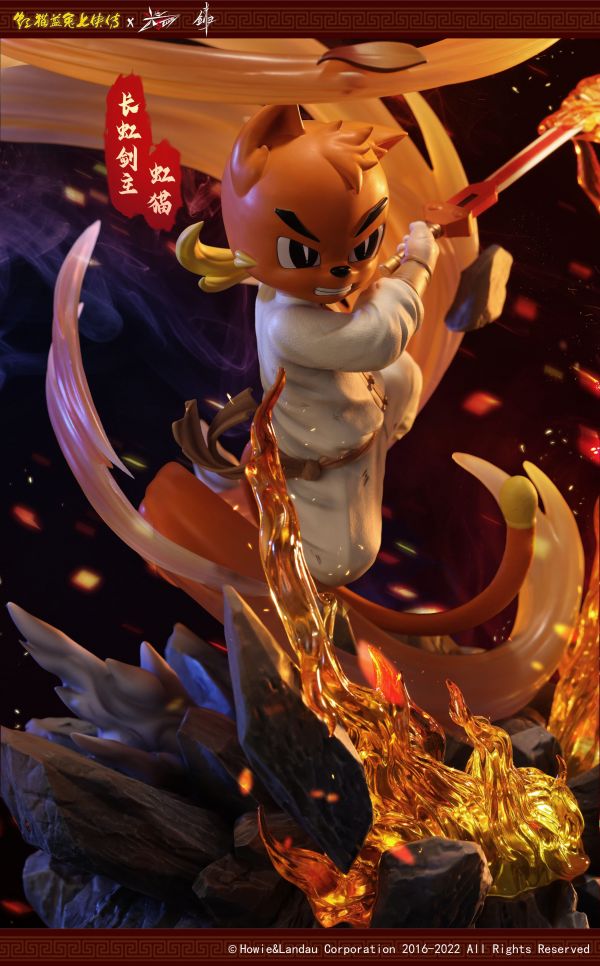 Rainbow Cat Fire Dance Whirlwind