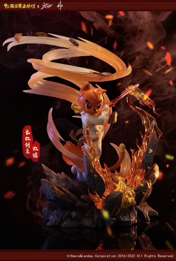 Rainbow Cat Fire Dance Whirlwind