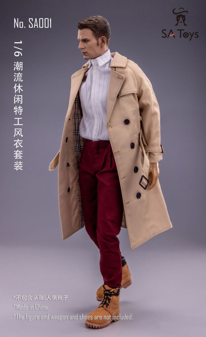 Trendy casual agent trench suit 1/6