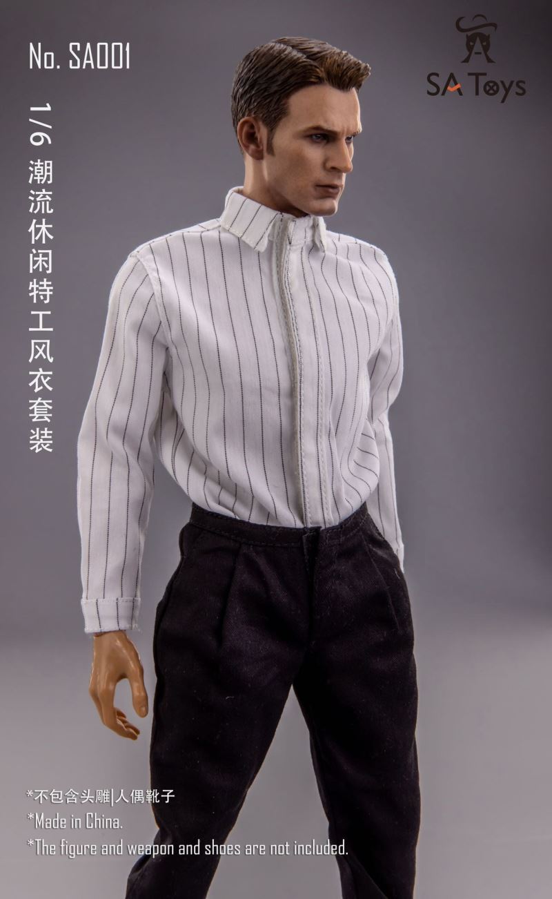 Trendy casual agent trench suit 1/6