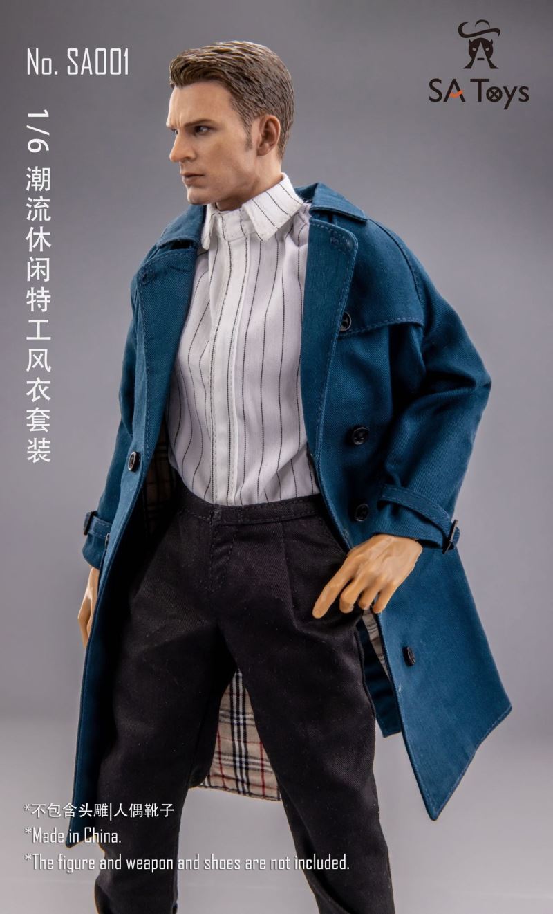 Trendy casual agent trench suit 1/6