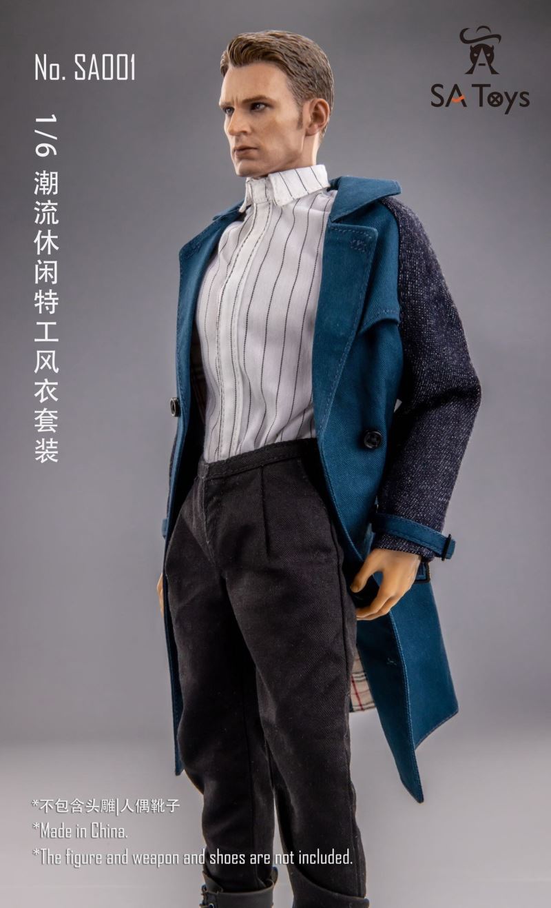 Trendy casual agent trench suit 1/6