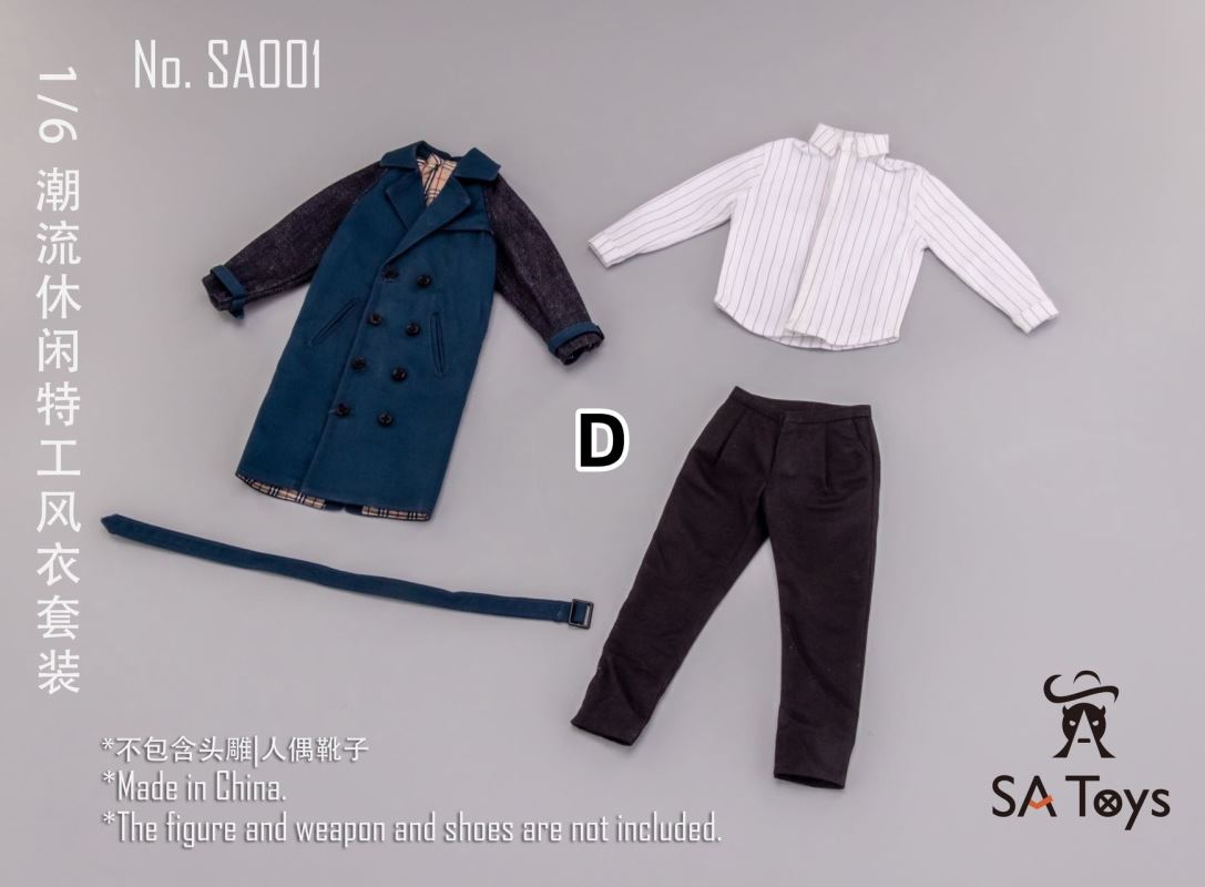 Trendy casual agent trench suit 1/6