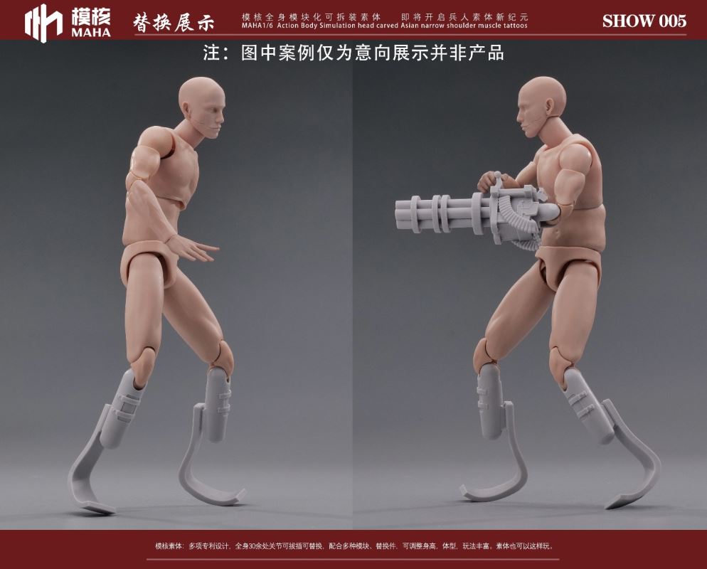 Modular male body and one-piece arm accessory package 1/6