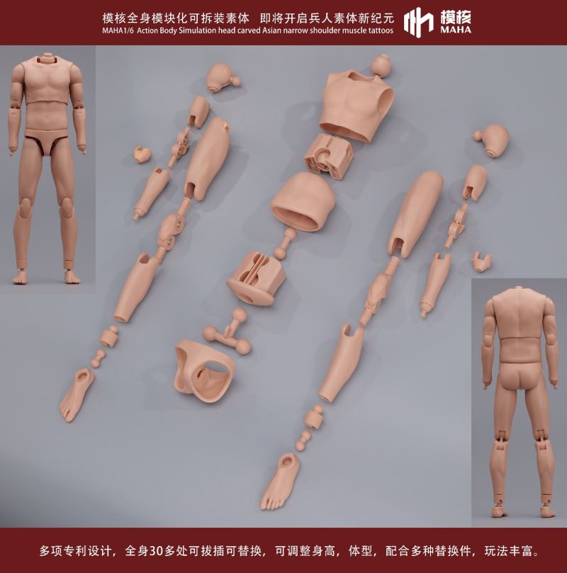Modular male body and one-piece arm accessory package 1/6
