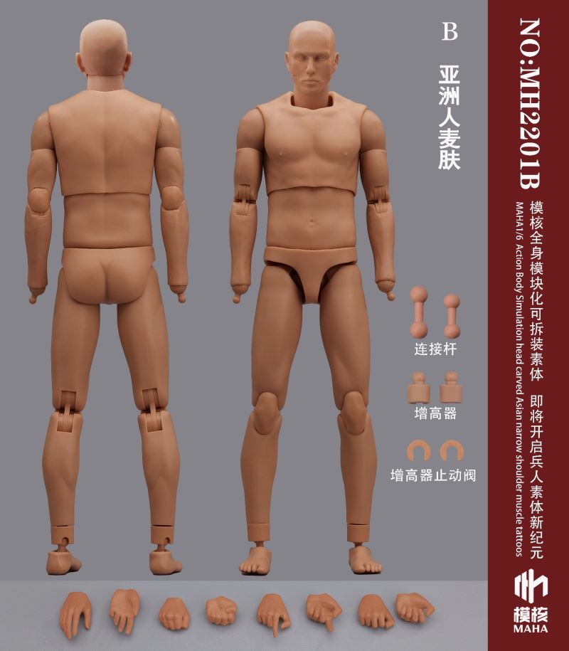 Modular male body and one-piece arm accessory package 1/6